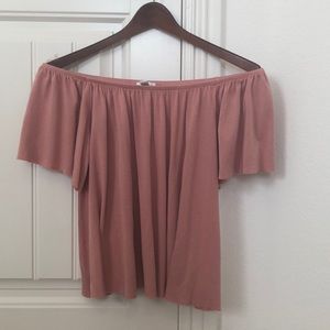 bp. pink off the shoulder top